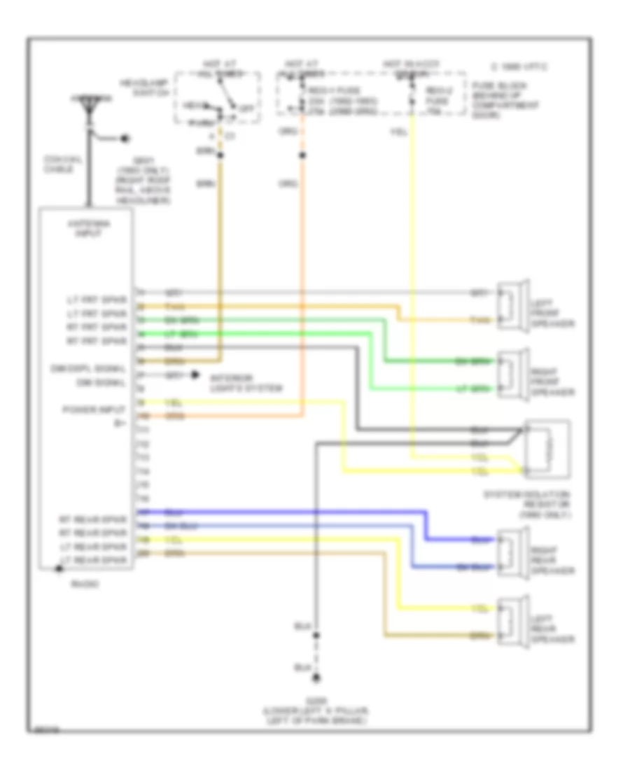 Radio Wiring Diagrams for Chevrolet Lumina APV 1992
