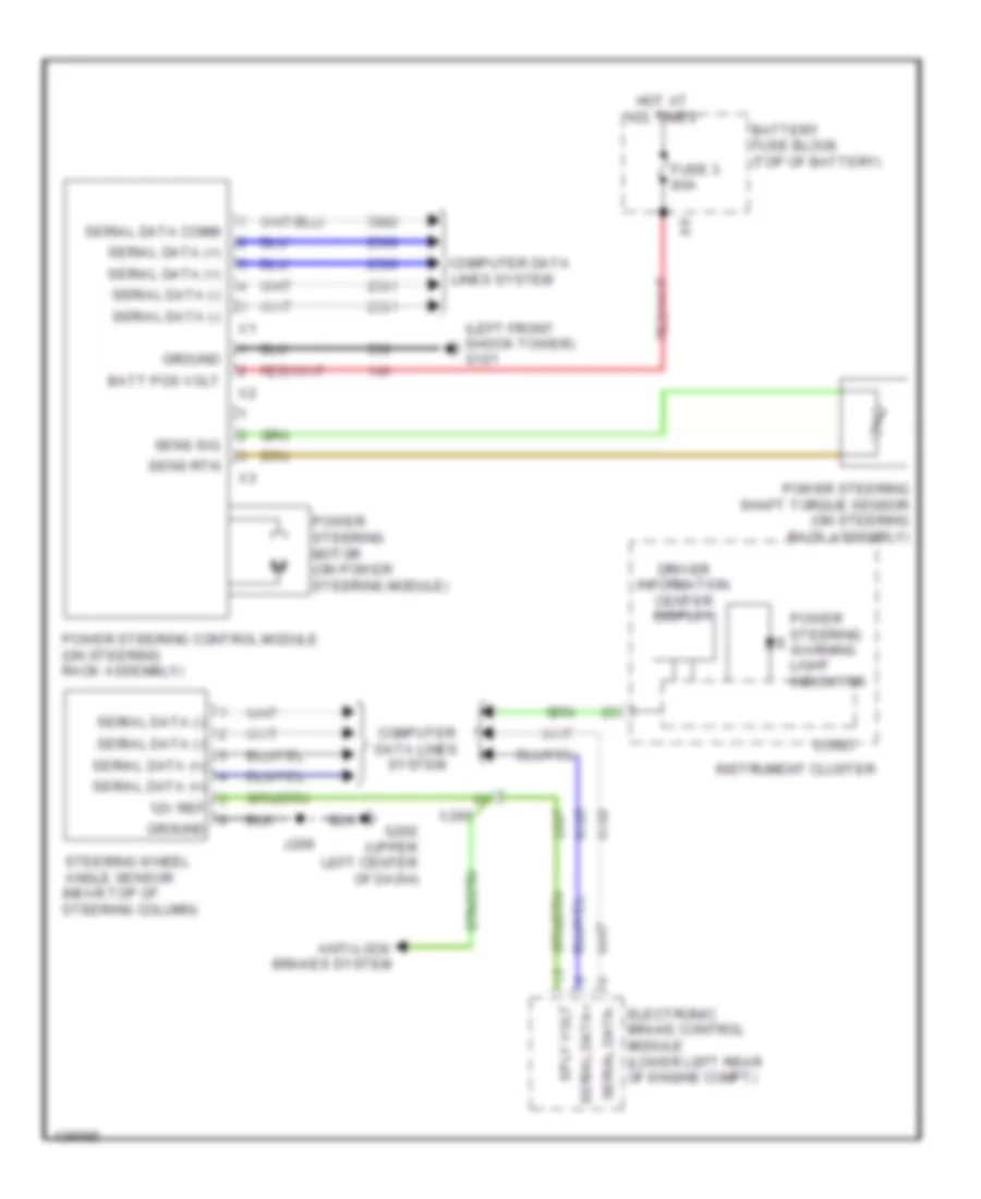 Electronic Power Steering Wiring Diagram for Chevrolet Cruze Diesel 2014