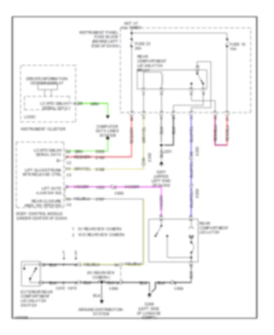 Trunk Release Wiring Diagram for Chevrolet Cruze Diesel 2014