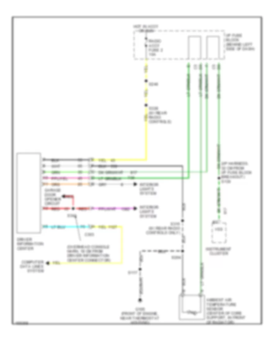Overhead Console Wiring Diagram for Chevrolet Astro 2003