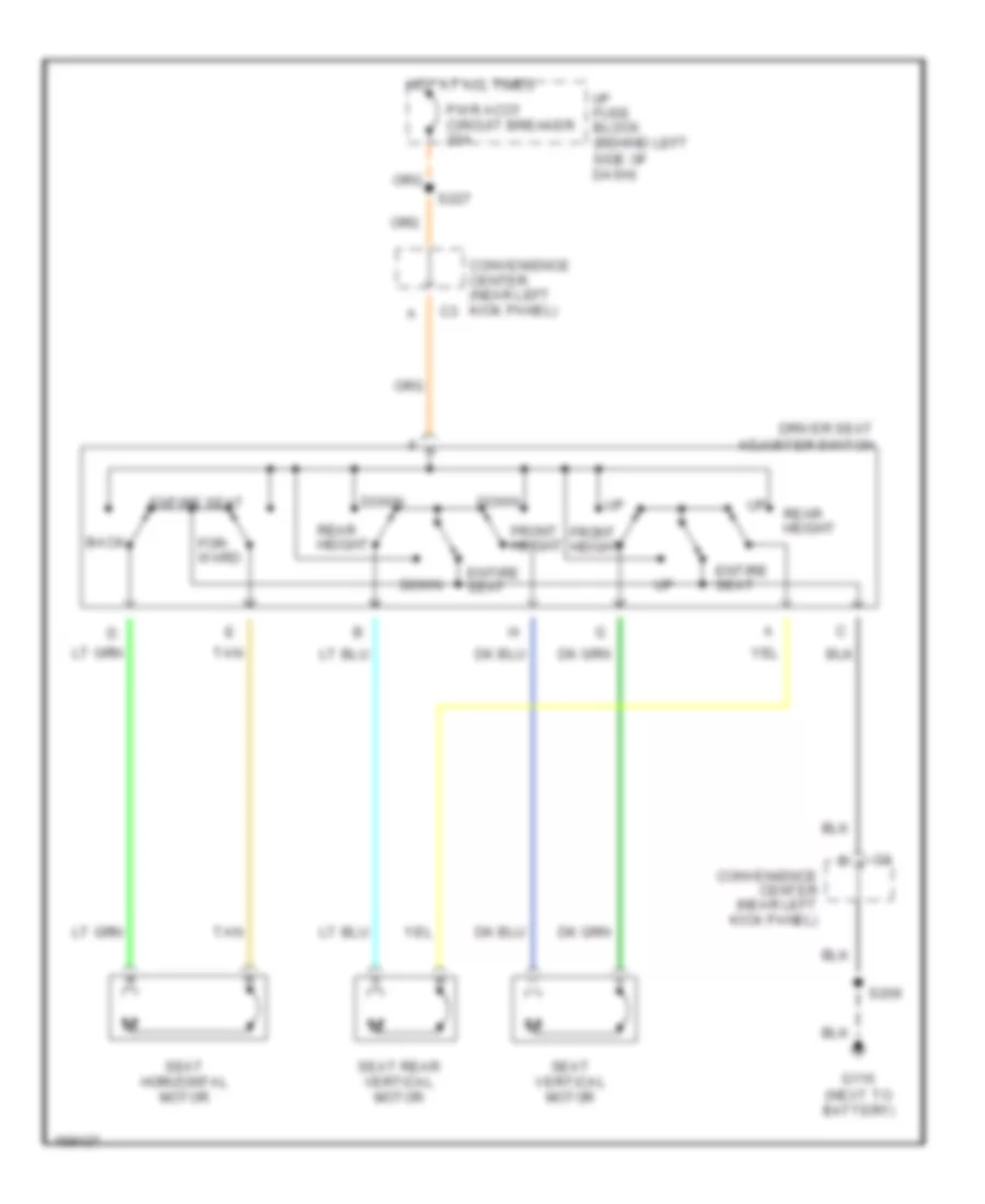 6 Way Power Seat Wiring Diagram for Chevrolet Astro 2003