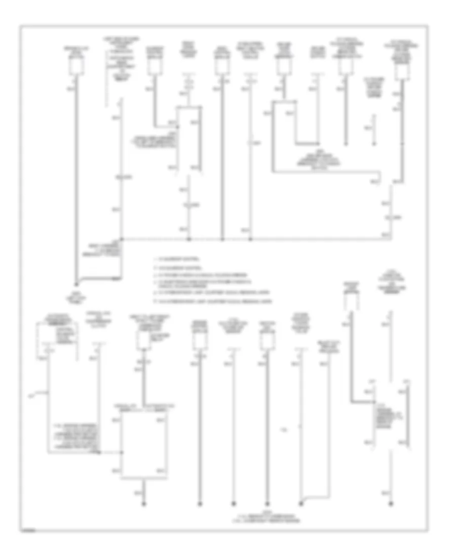 Ground Distribution Wiring Diagram 4 of 5 for Chevrolet Sonic LT 2012