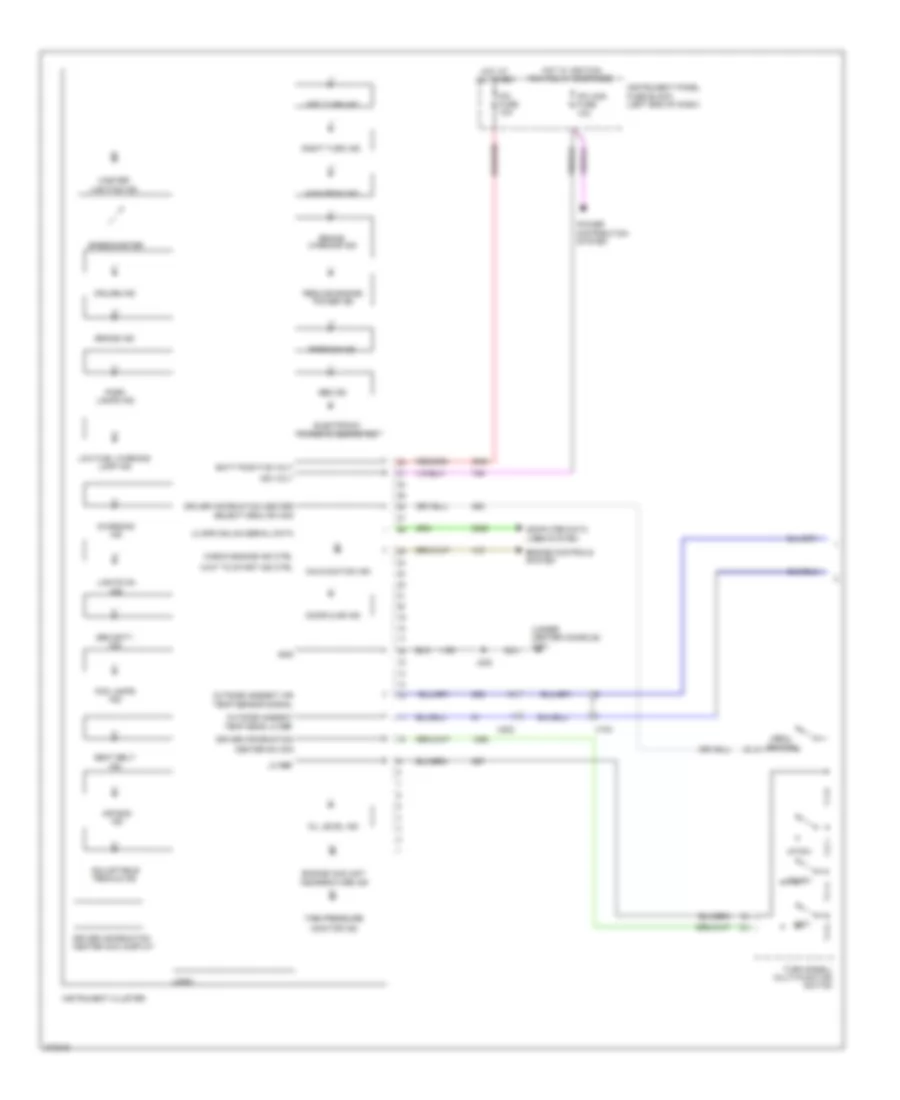 Instrument Cluster Wiring Diagram 1 of 2 for Chevrolet Sonic LT 2012