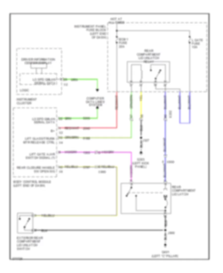 Trunk Release Wiring Diagram for Chevrolet Sonic LT 2012