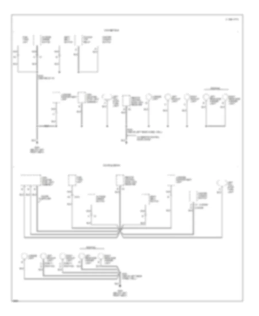 Ground Distribution Wiring Diagram 3 of 3 for Chevrolet Cavalier RS 1997