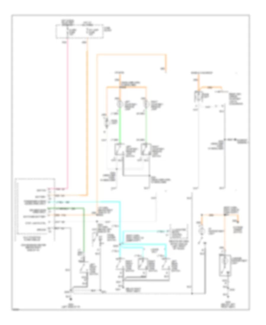 Courtesy Lamps Wiring Diagram for Chevrolet Cavalier RS 1997