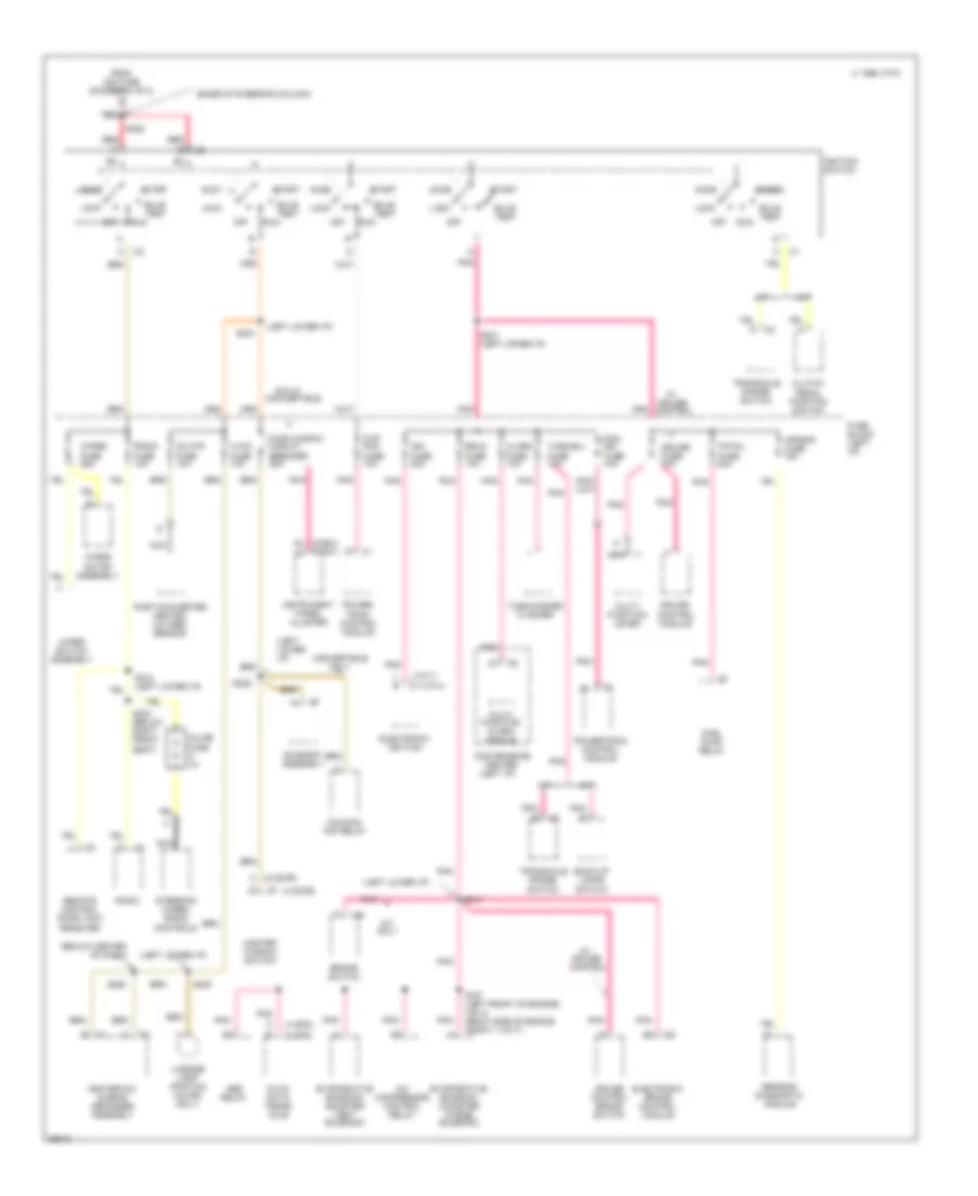 Power Distribution Wiring Diagram (2 of 2) for Chevrolet Cavalier RS 1997