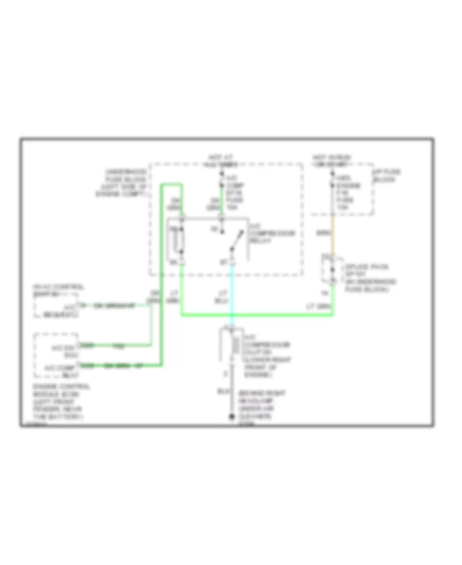 Compressor Wiring Diagram for Chevrolet Aveo LT 2006