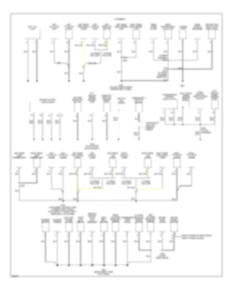Ground Distribution Wiring Diagram (2 of 3) for Chevrolet Aveo LT 2006