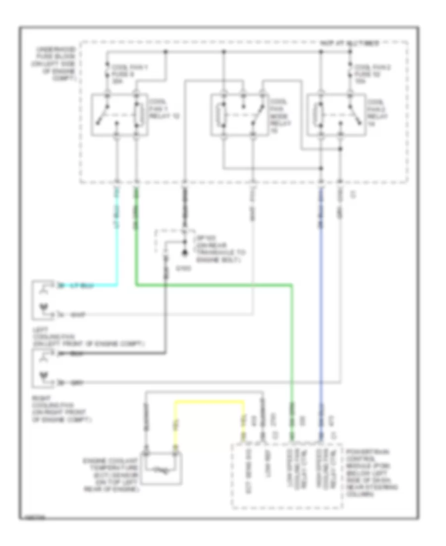 Cooling Fan Wiring Diagram for Chevrolet Classic 2005