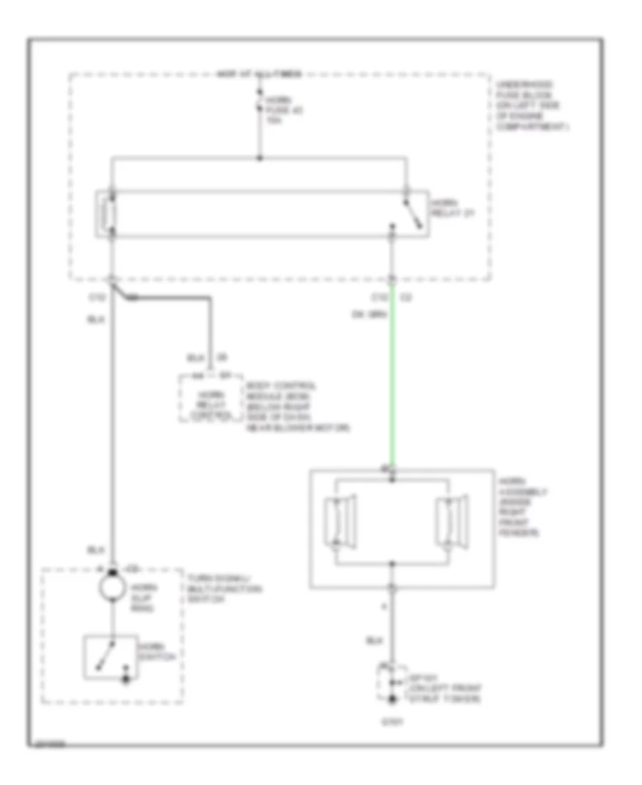 Horn Wiring Diagram for Chevrolet Classic 2005