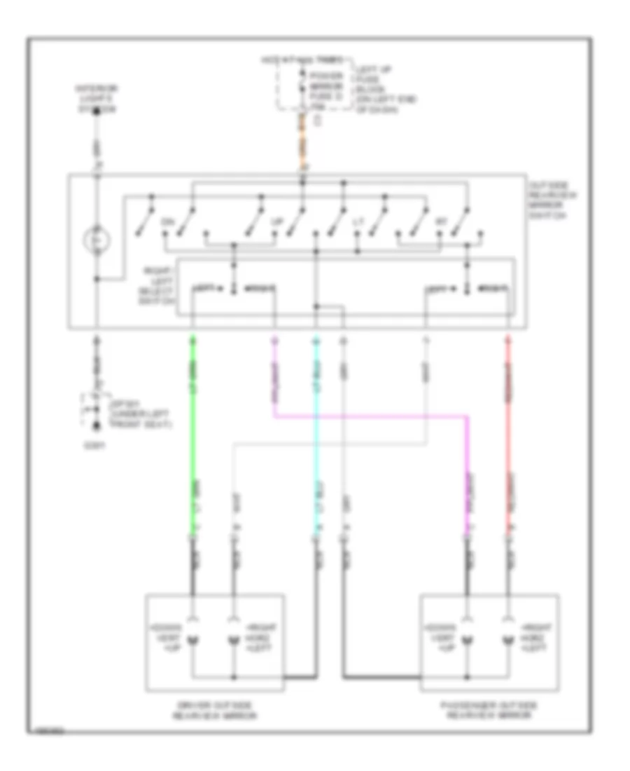 Power Mirrors Wiring Diagram for Chevrolet Classic 2005