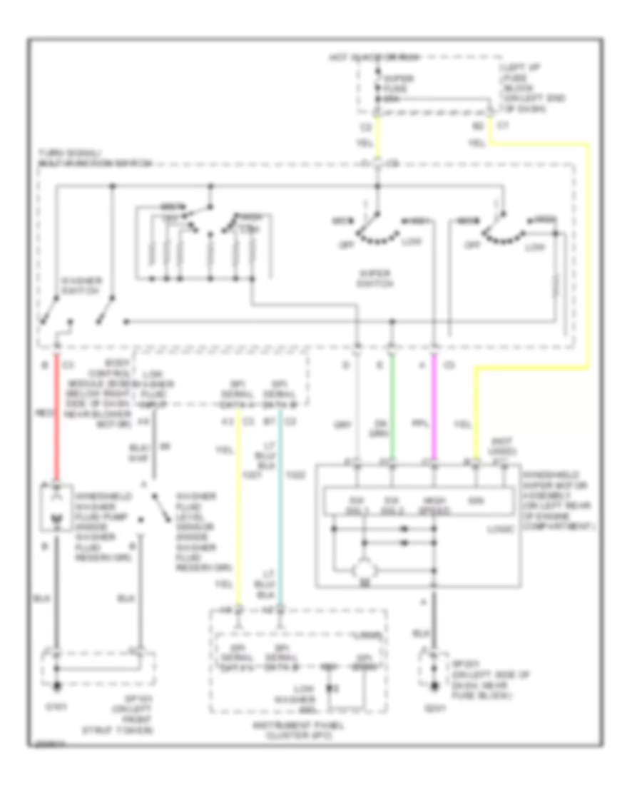 WiperWasher Wiring Diagram for Chevrolet Classic 2005