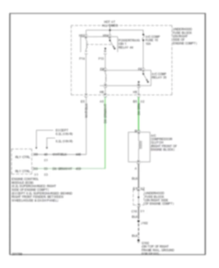 Compressor Wiring Diagram for Chevrolet Corvette ZR-1 2009