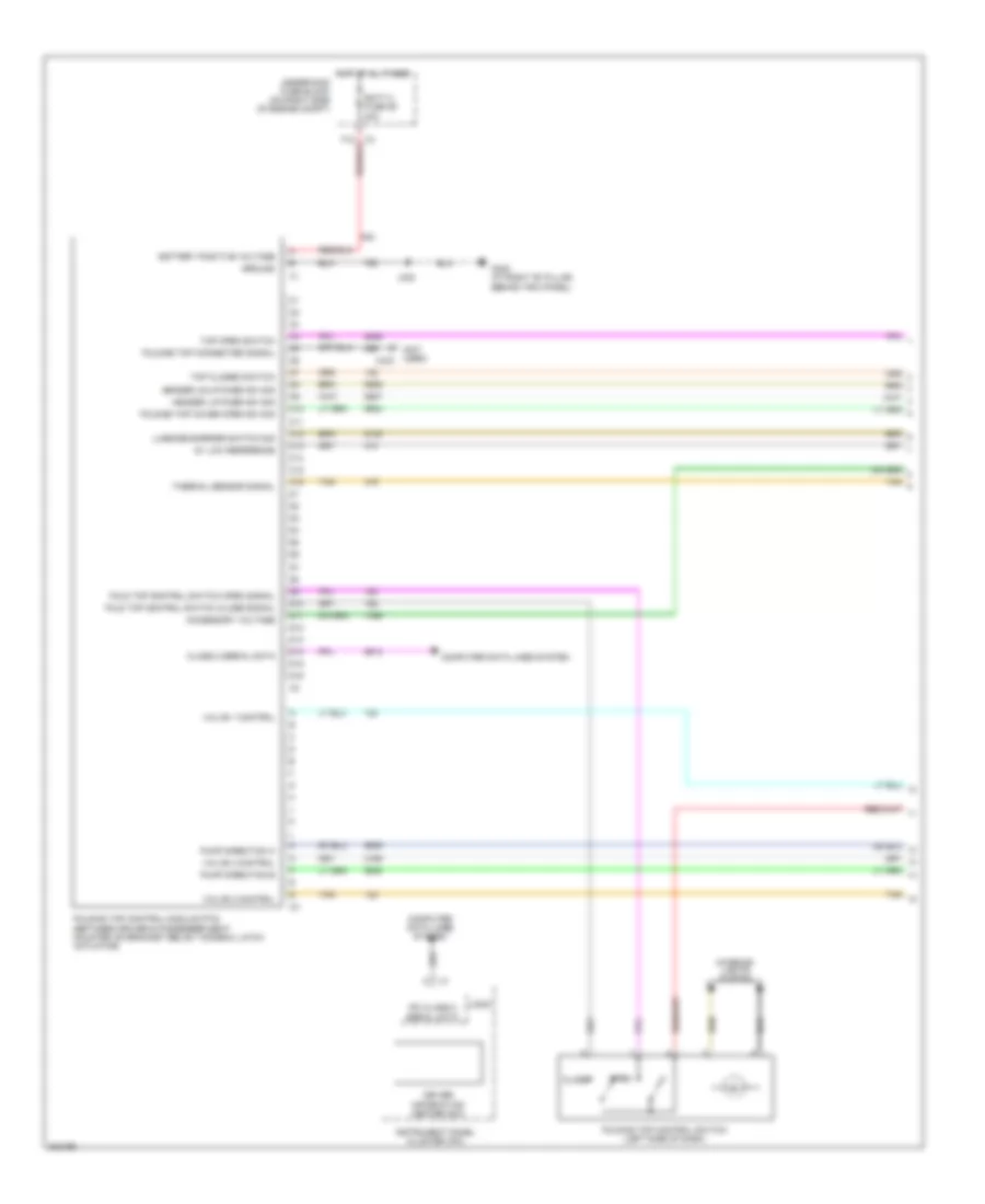Convertible Top Wiring Diagram, with Power Top (1 of 2) for Chevrolet Corvette ZR-1 2009