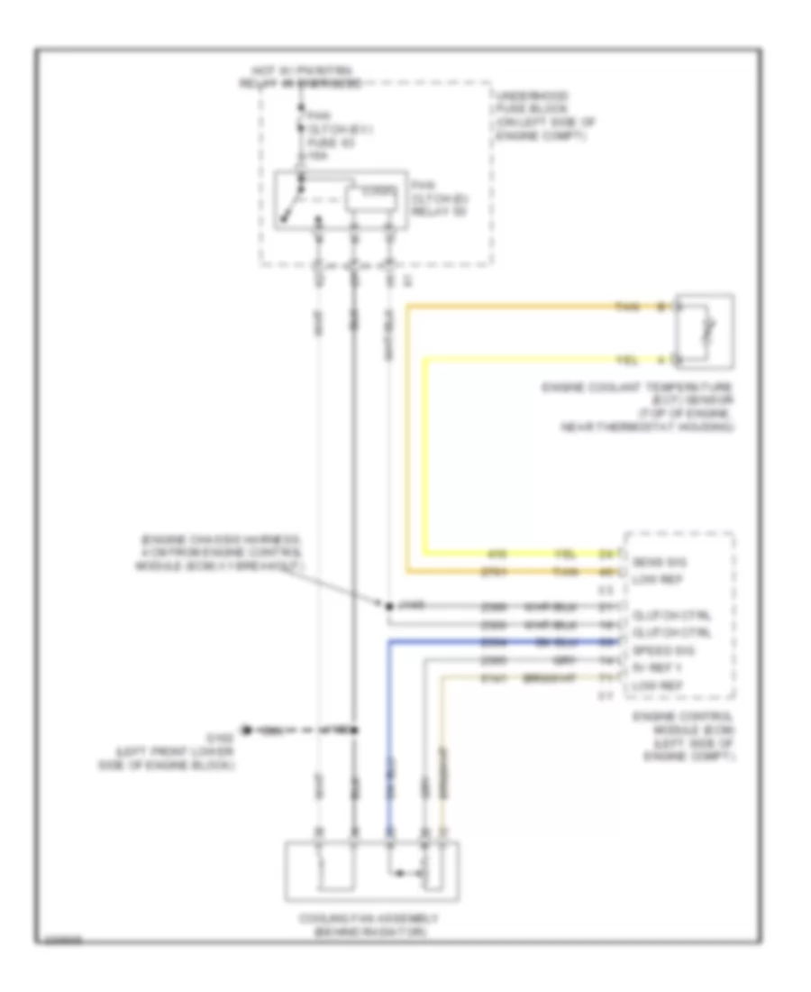 Cooling Fan Wiring Diagram for Chevrolet Cutaway G2011 3500