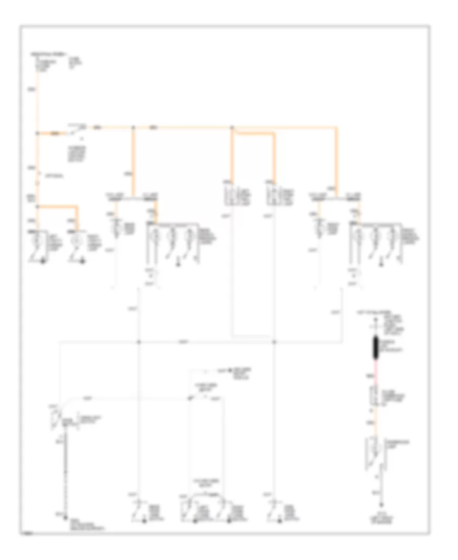 Courtesy Lamps Wiring Diagram with Auxiliary Lighting for Chevrolet Sportvan G30 1995