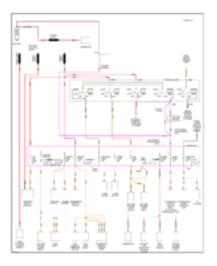 Power Distribution Wiring Diagram, Commercial Chassis (Gasoline) (1 of 2) for Chevrolet Sportvan G30 1995
