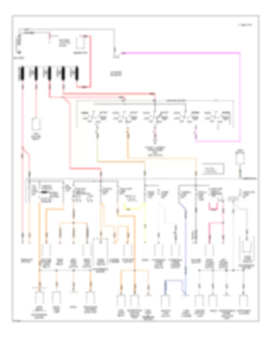Power Distribution Wiring Diagram, Cutaway Chassis (1 of 2) for Chevrolet Sportvan G30 1995