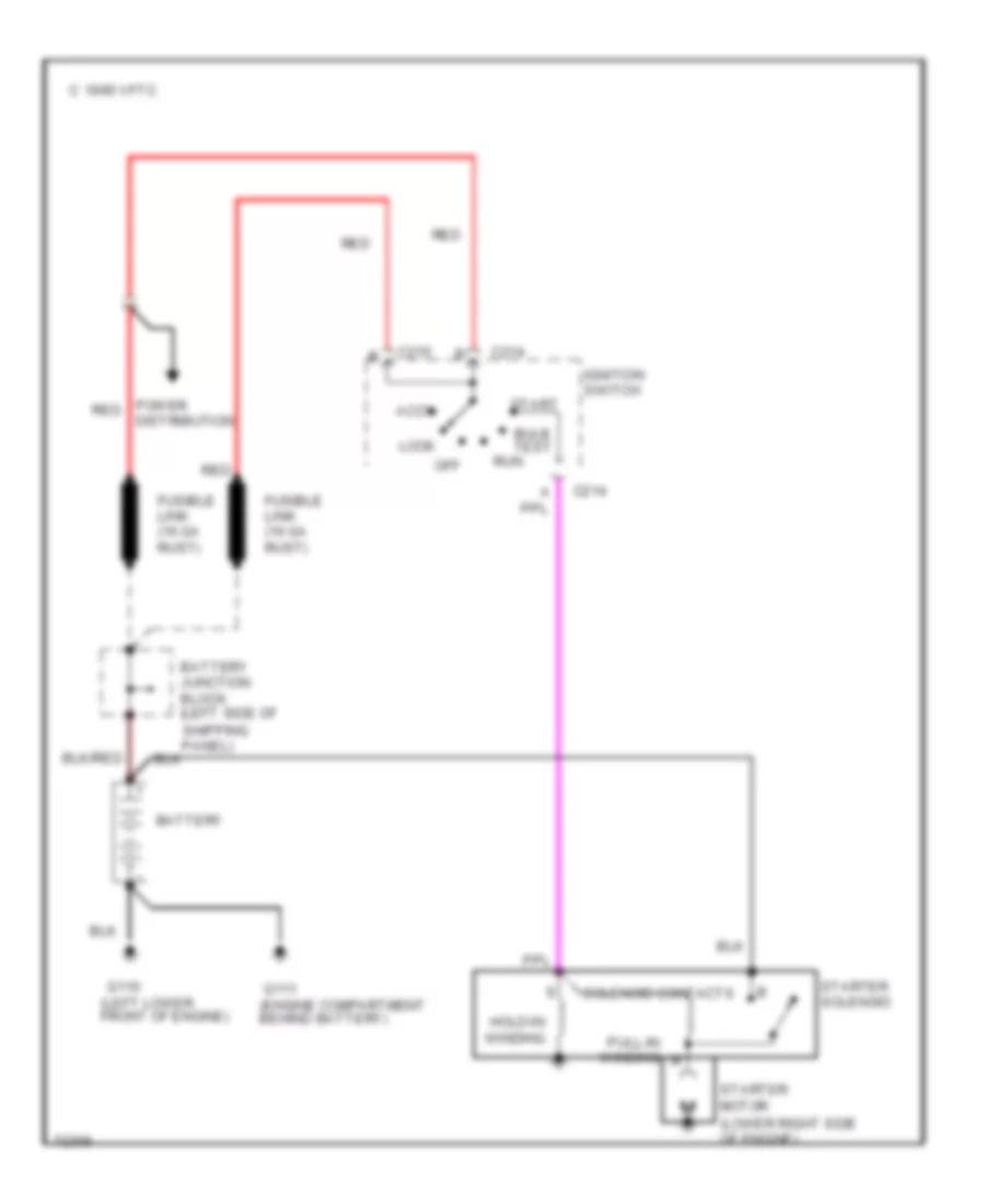 Starting Wiring Diagram, Cutaway Chassis for Chevrolet Sportvan G30 1995