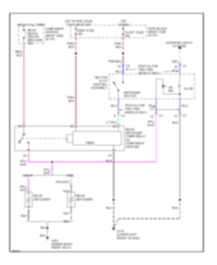 Defogger Wiring Diagram for Chevrolet Lumina Euro 1992