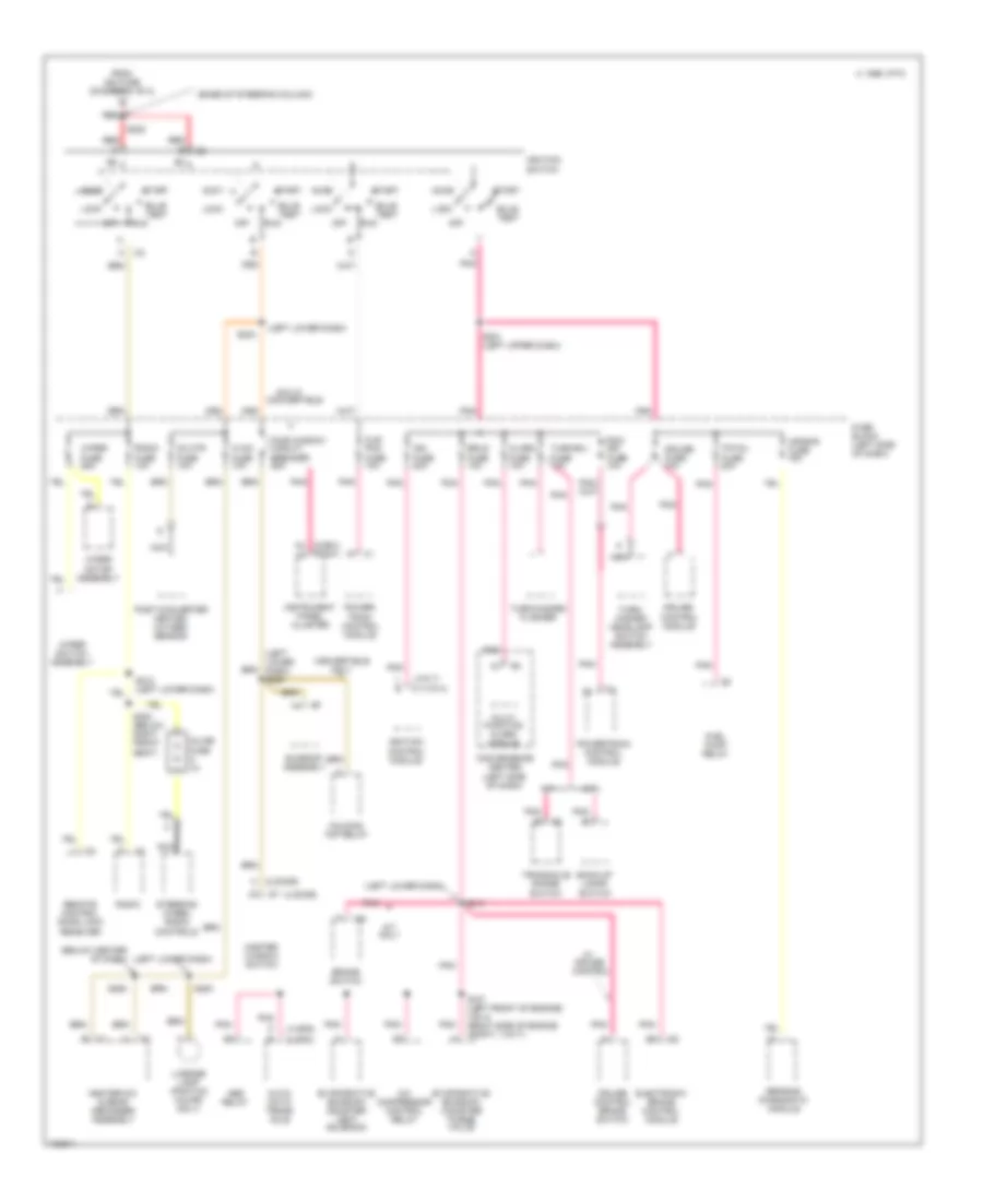 Power Distribution Wiring Diagram (2 of 2) for Chevrolet Cavalier 1998
