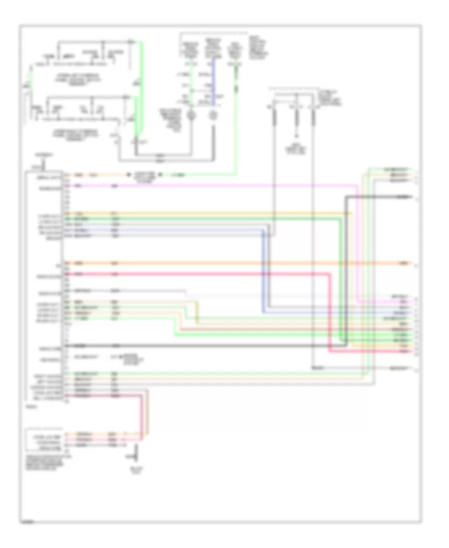 Mid-Line Radio Wiring Diagram, without Rear Seat Audio (1 of 4) for Chevrolet Silverado 1500 2006