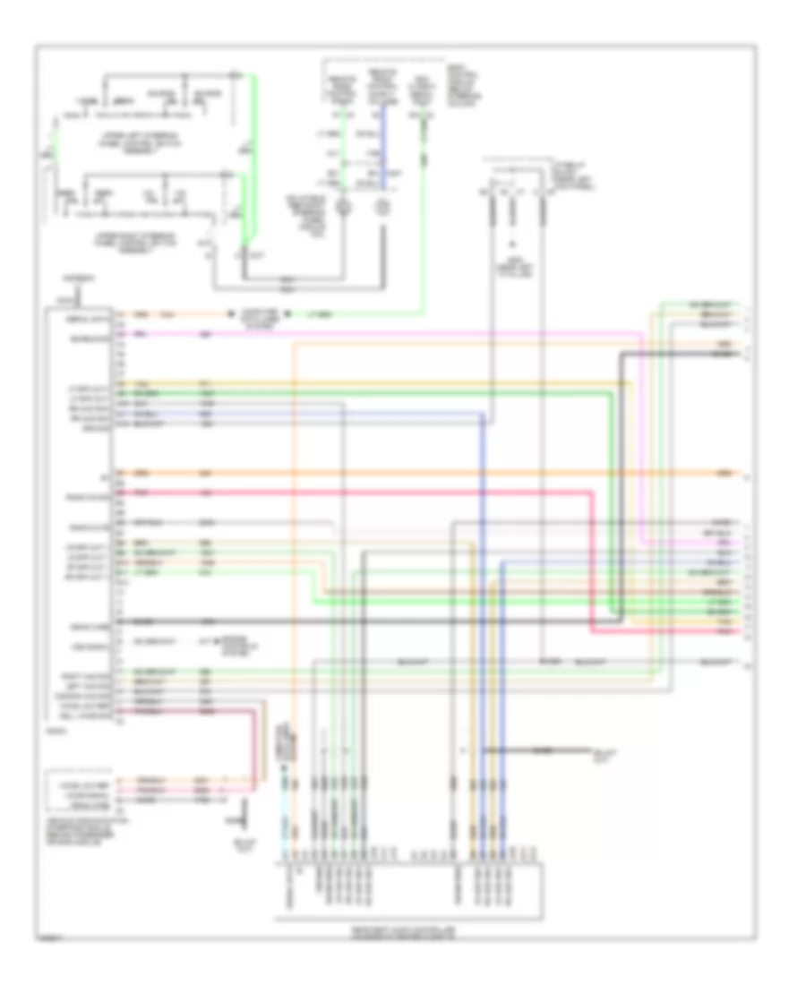 Mid-Line Radio Wiring Diagram, with Rear Seat Audio (1 of 4) for Chevrolet Cab  Chassis Silverado 3500 2006