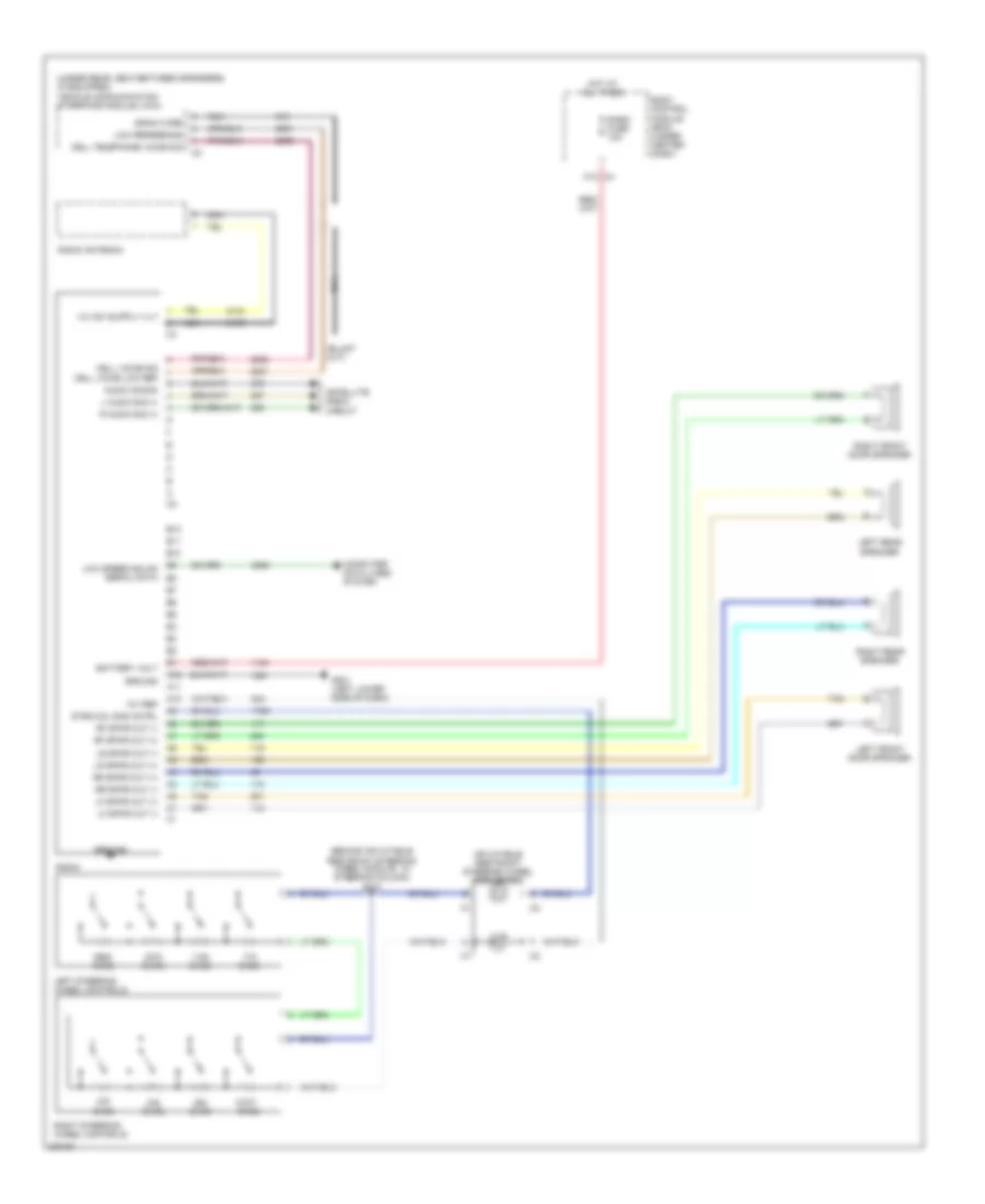Radio Wiring Diagram, without Amplifier for Chevrolet Cobalt 2005