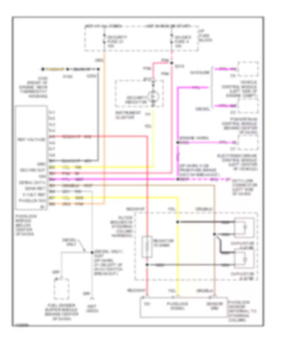 Anti-theft Wiring Diagram for Chevrolet Chevy Express G2500 2000