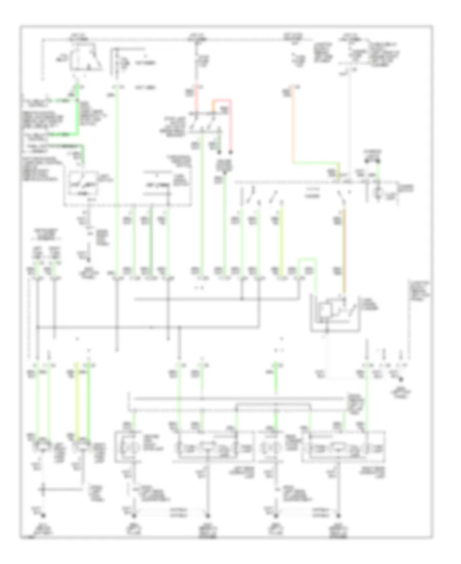 Exterior Lamps Wiring Diagram for Chevrolet Prizm 1999