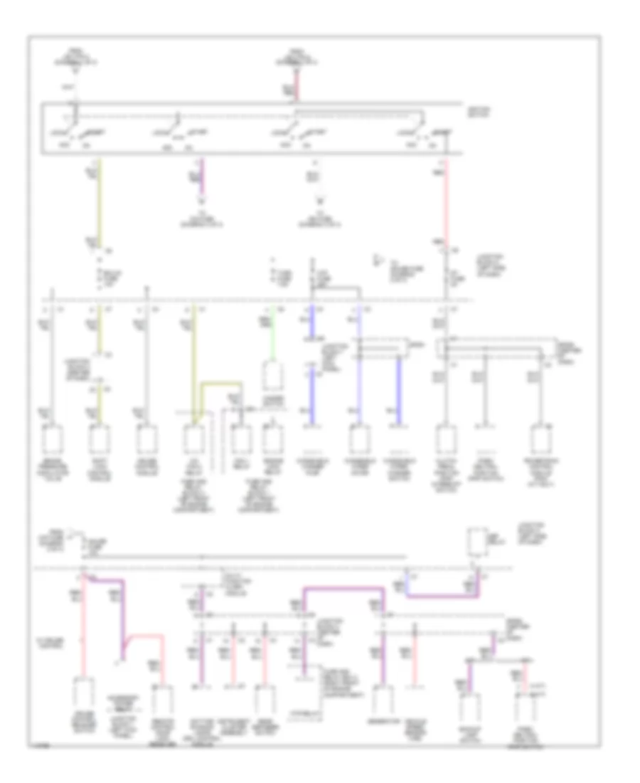 Power Distribution Wiring Diagram (2 of 3) for Chevrolet Prizm 1999