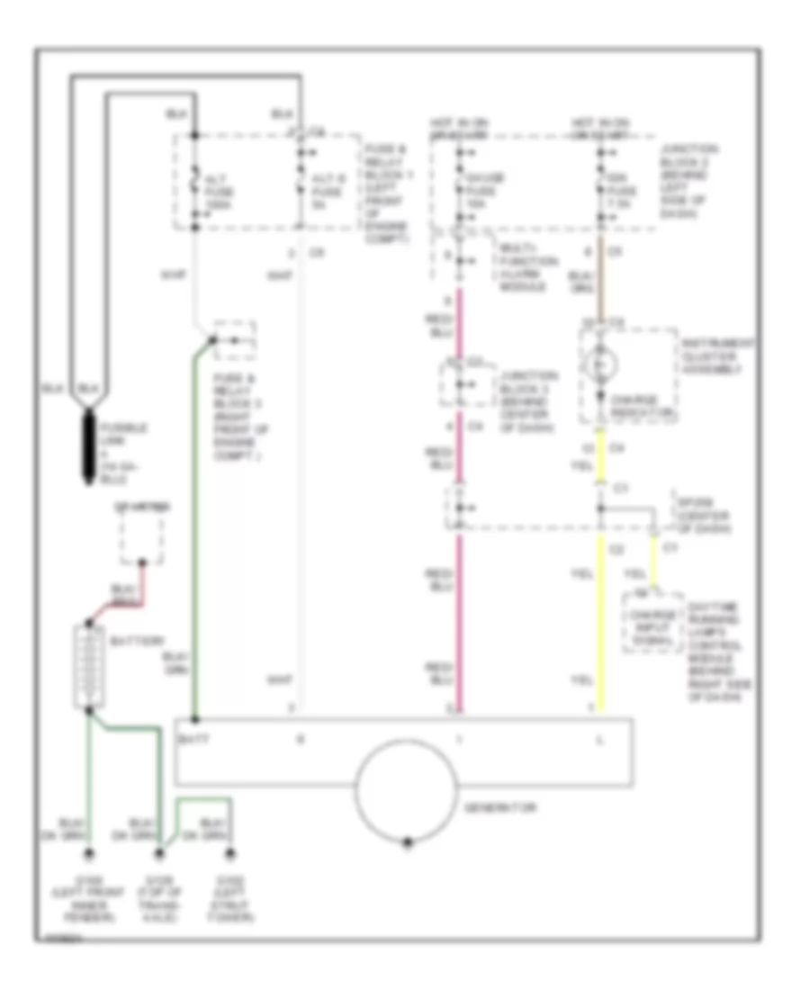 Charging Wiring Diagram for Chevrolet Prizm 1999