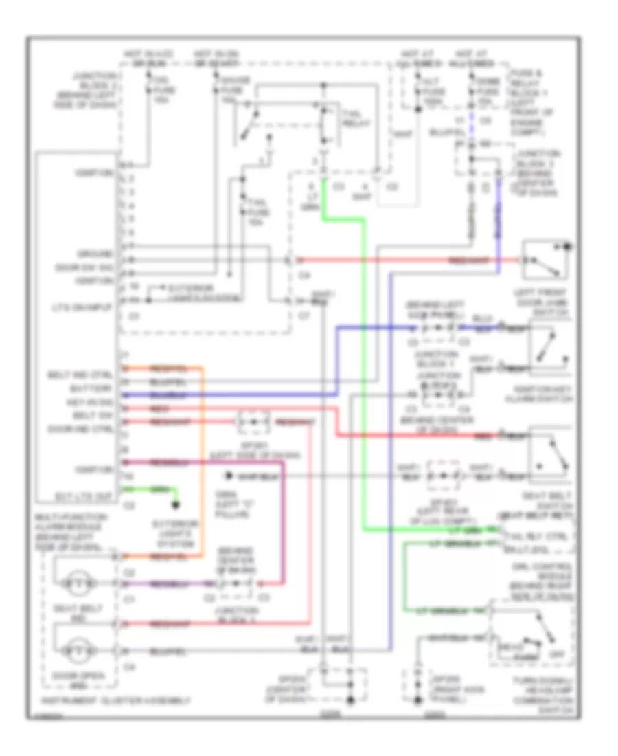 Warning System Wiring Diagrams for Chevrolet Prizm 1999