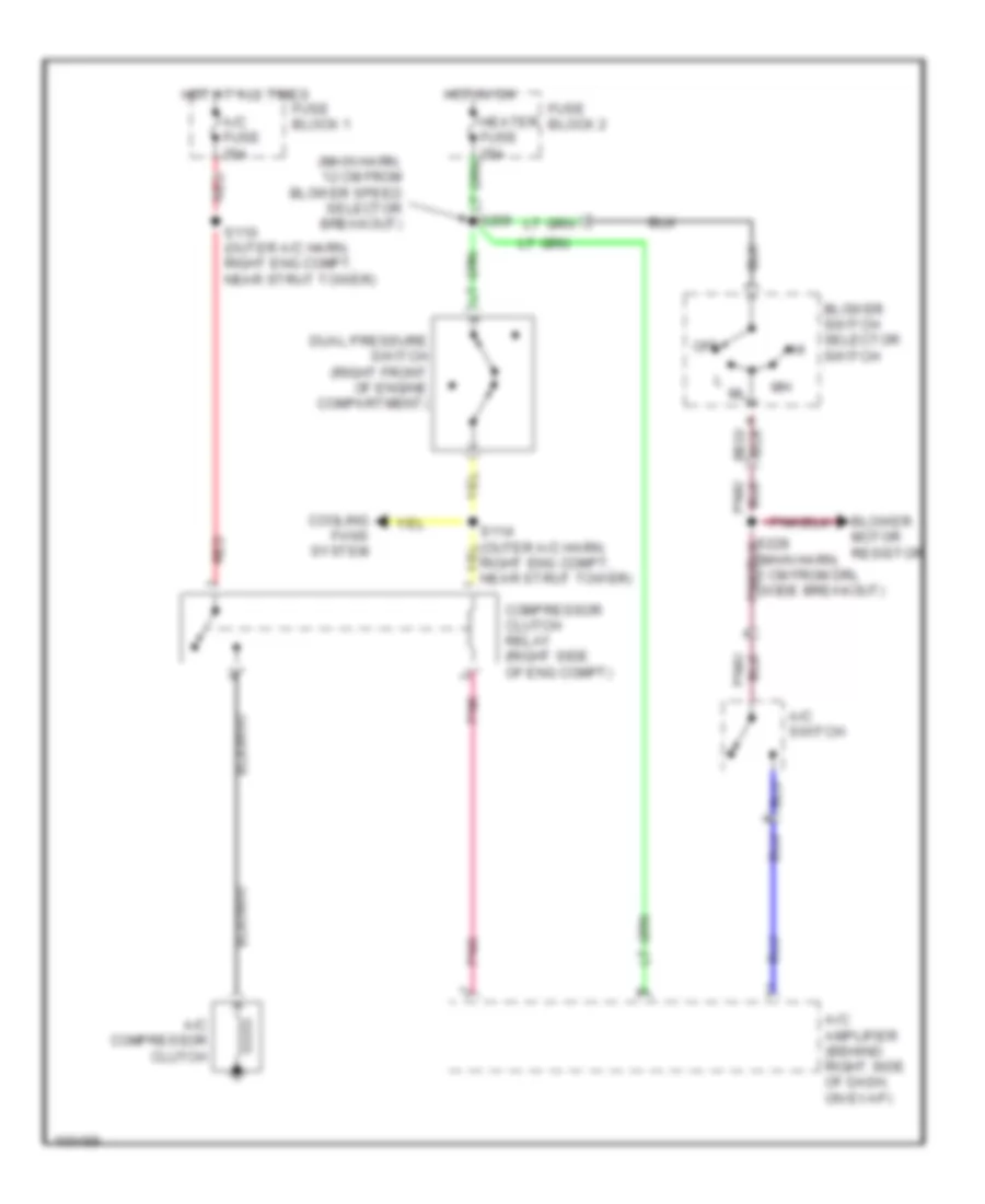 Compressor Wiring Diagram for Chevrolet Tracker 1998