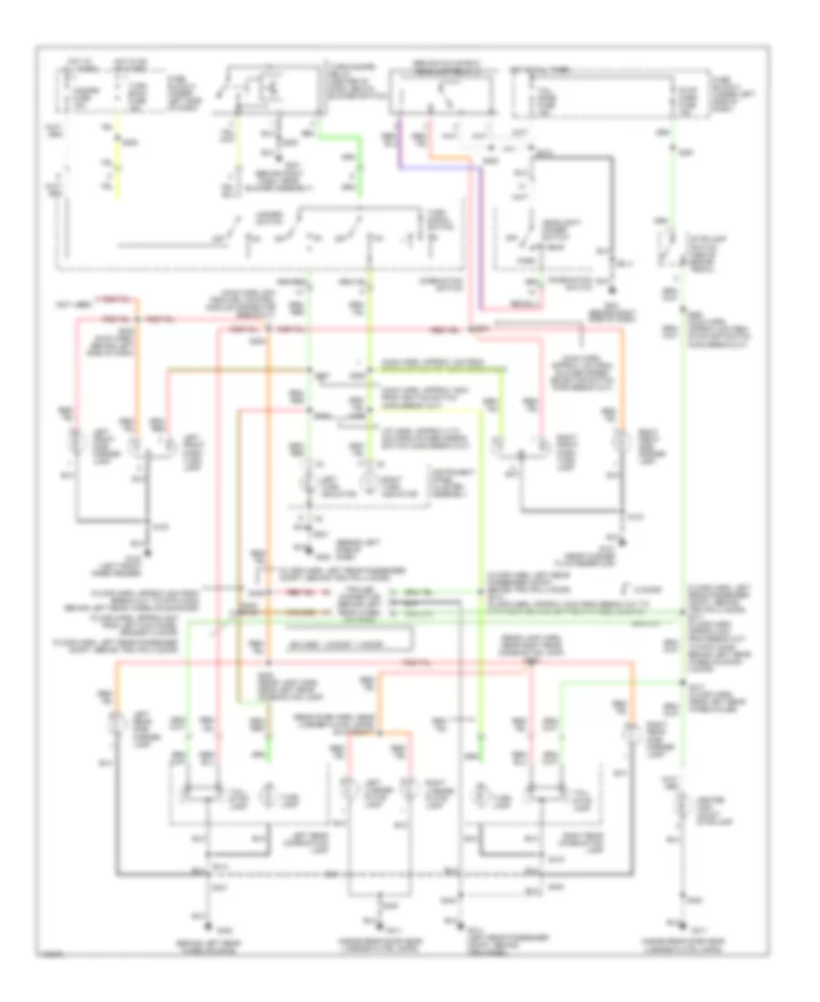 Exterior Lamps Wiring Diagram for Chevrolet Tracker 1998