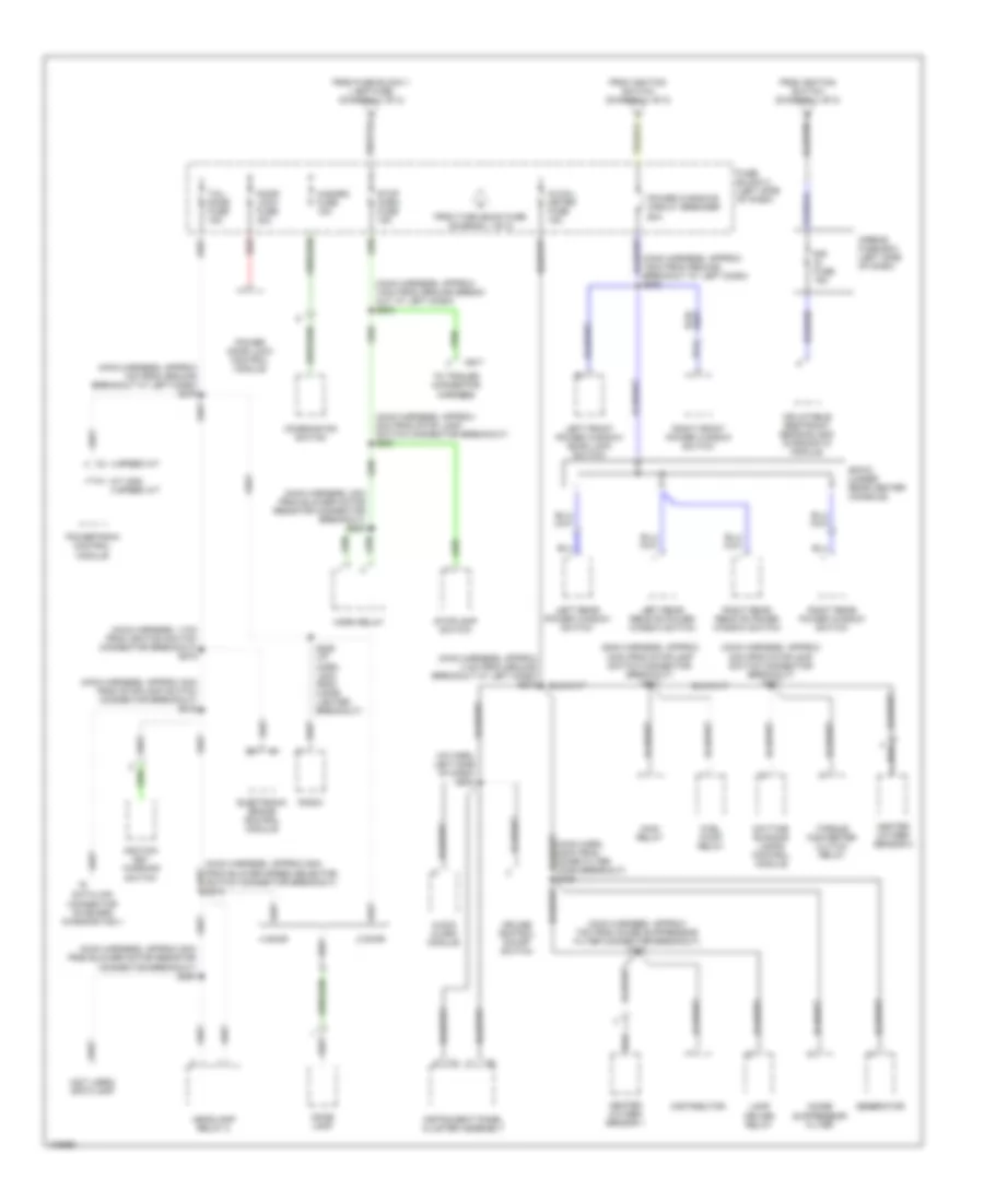 Power Distribution Wiring Diagram 2 of 2 for Chevrolet Tracker 1998