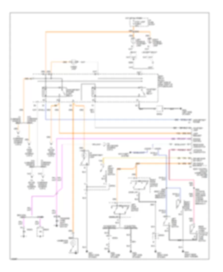 Courtesy Lamps Wiring Diagram 1 of 2 for Chevrolet Blazer 2001