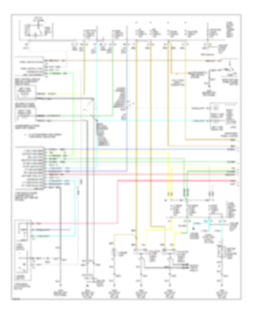 Exterior Lamps Wiring Diagram, Except Cutaway (1 of 2) for Chevrolet Chevy Express G1500 2006