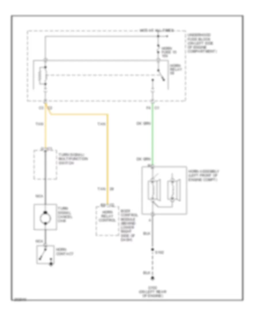 Horn Wiring Diagram for Chevrolet Chevy Express G2006 1500