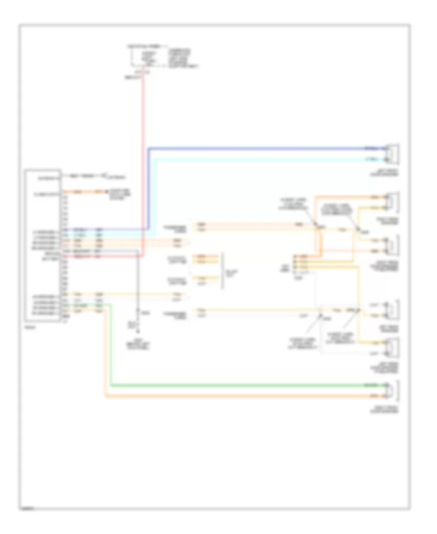 Radio Wiring Diagram, without Rear Seat Audio for Chevrolet Chevy Express G1500 2006