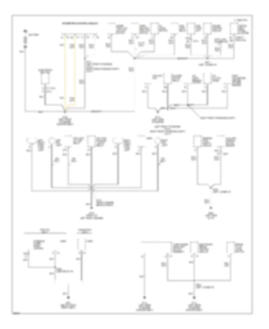 Ground Distribution Wiring Diagram 1 of 3 for Chevrolet Cavalier Z24 1997