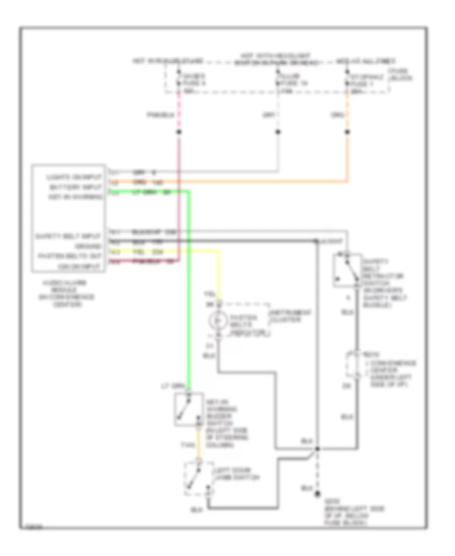Warning System Wiring Diagrams for Chevrolet Suburban C1995 1500