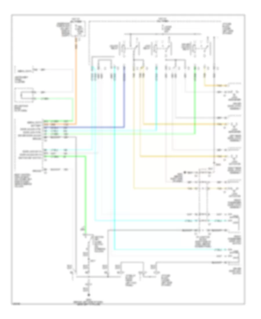 Power Door Locks Wiring Diagram Base for Chevrolet Silverado HD 2006 2500