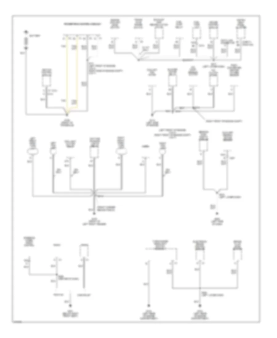 Ground Distribution Wiring Diagram 1 of 3 for Chevrolet Cavalier LS 1998