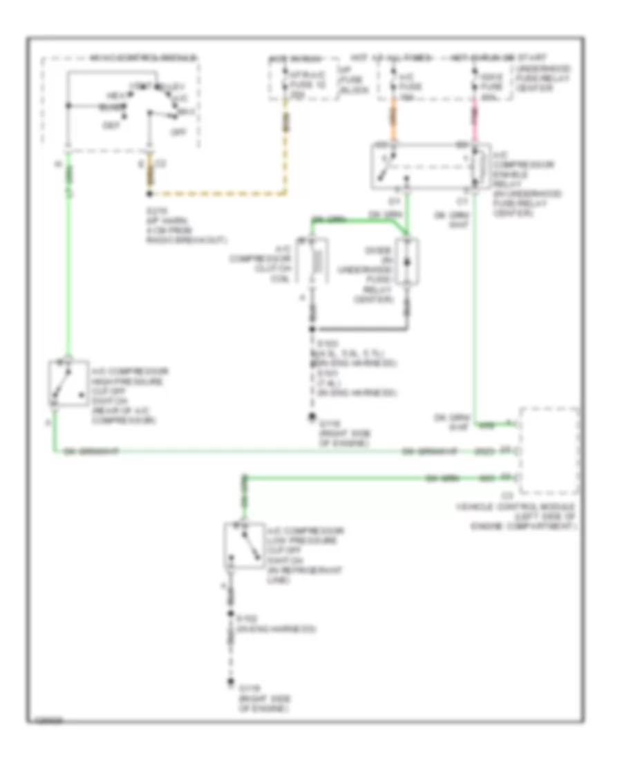 5 0L VIN M Compressor Wiring Diagram for Chevrolet Chevy Express G2000 3500