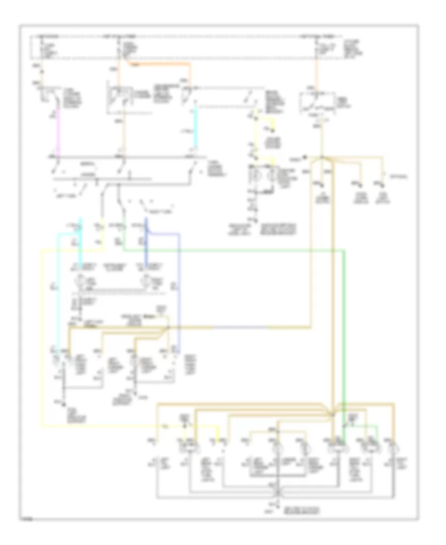 Exterior Light Wiring Diagram, without DRL for Chevrolet Camaro 1994