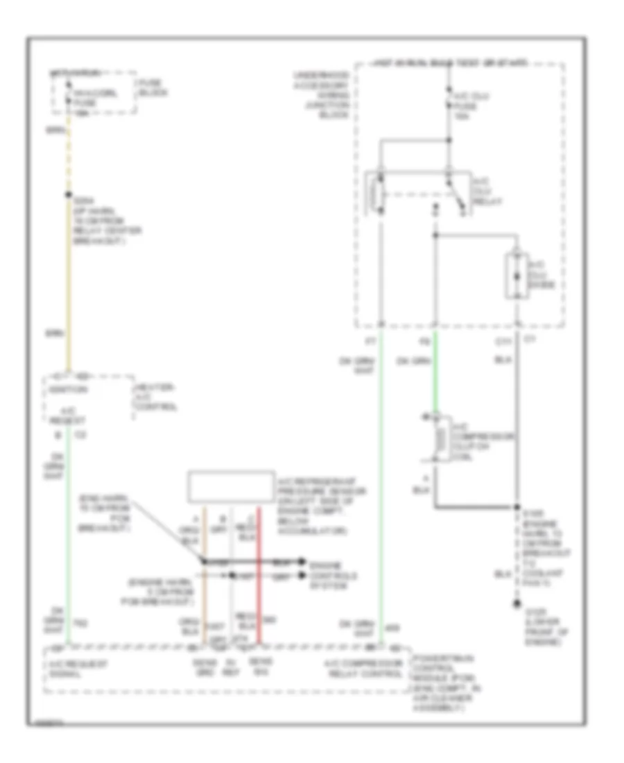 Compressor Wiring Diagram for Chevrolet Venture 1998