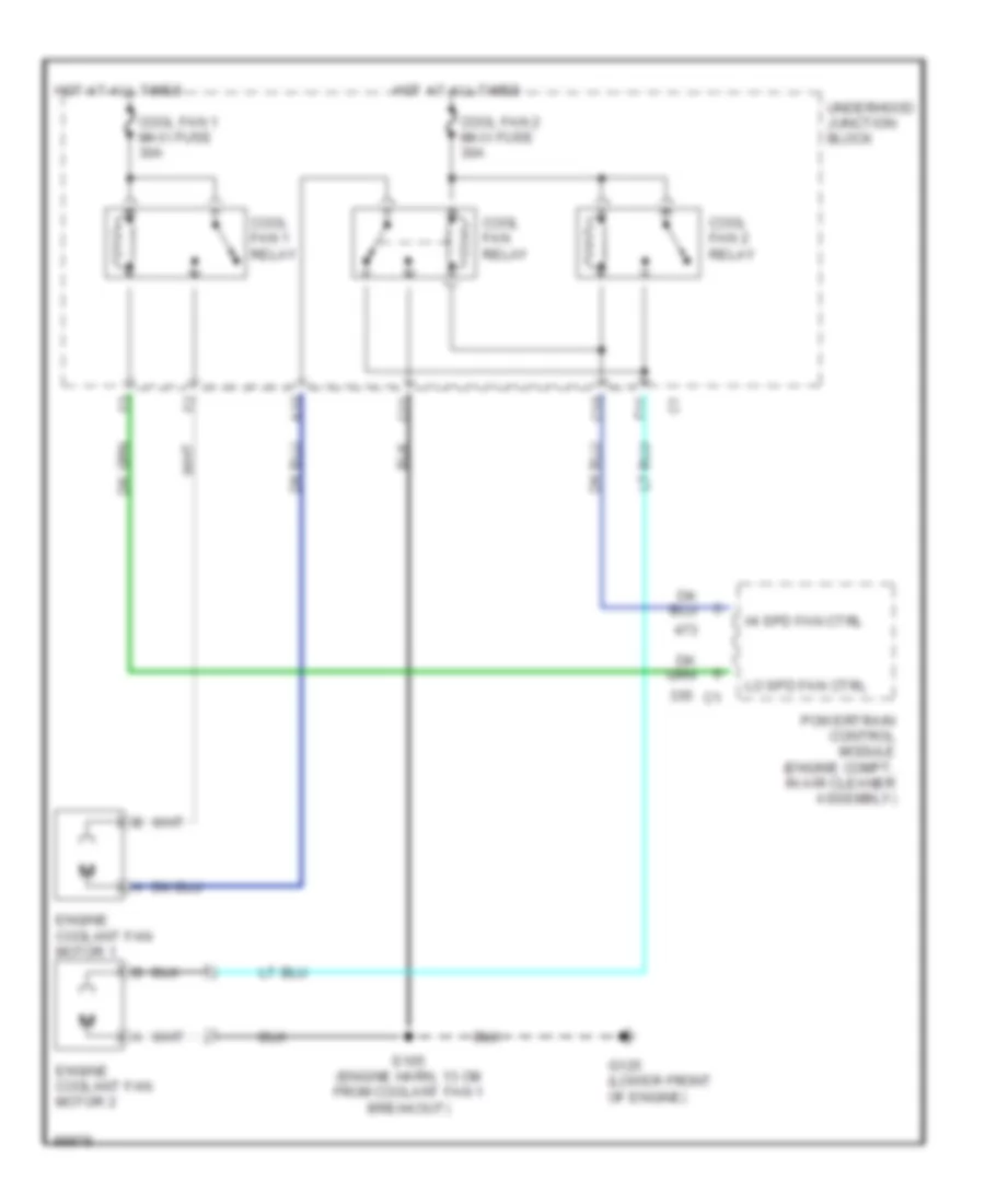 Cooling Fan Wiring Diagram for Chevrolet Venture 1998