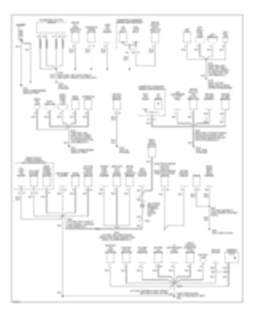 Ground Distribution Wiring Diagram 1 of 3 for Chevrolet Venture 1998